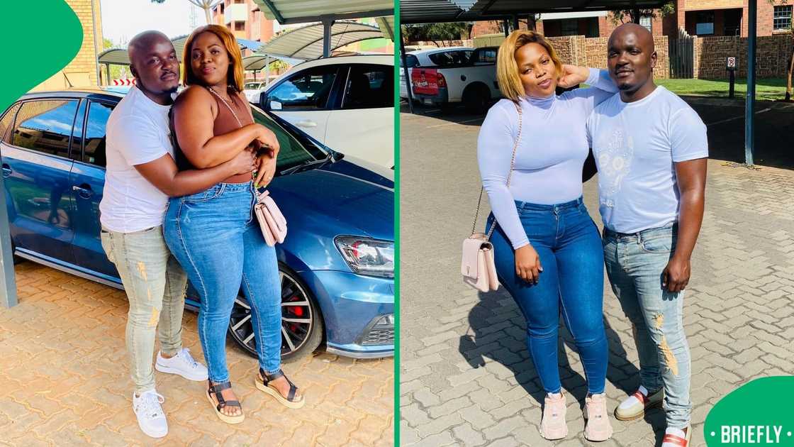 The visual on the right showed Galaletsang and Thabiso posing together