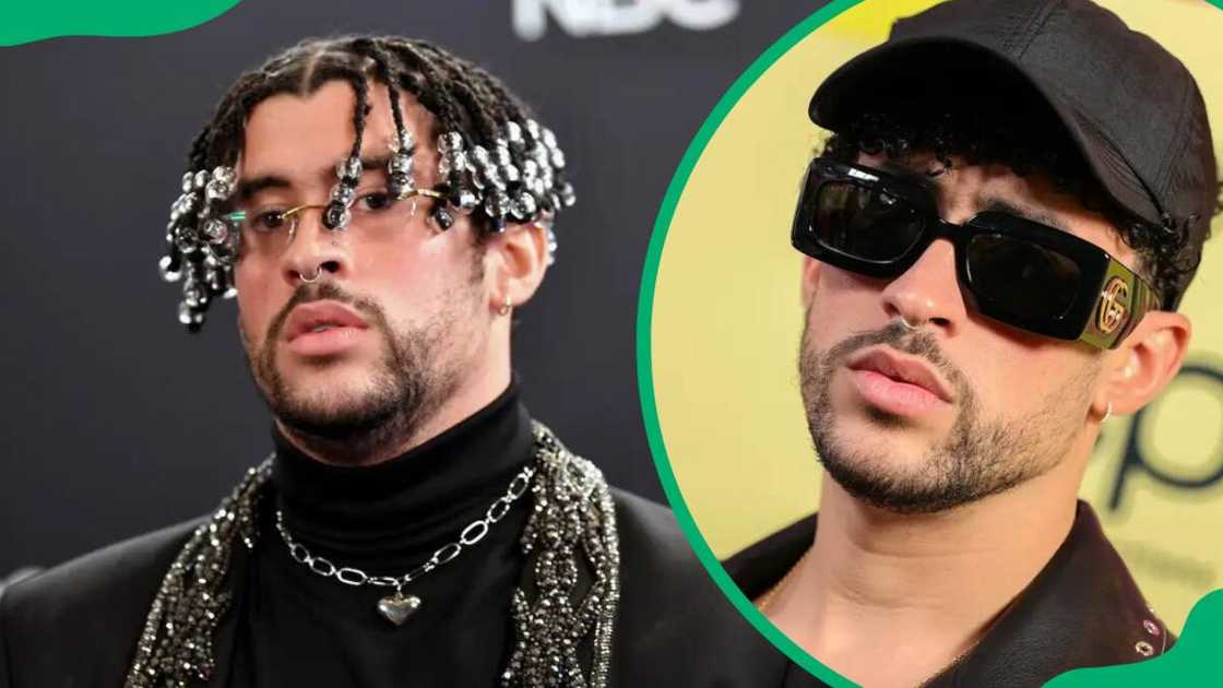 Bad Bunny posing for a photo Bad Bunny posing for a photo