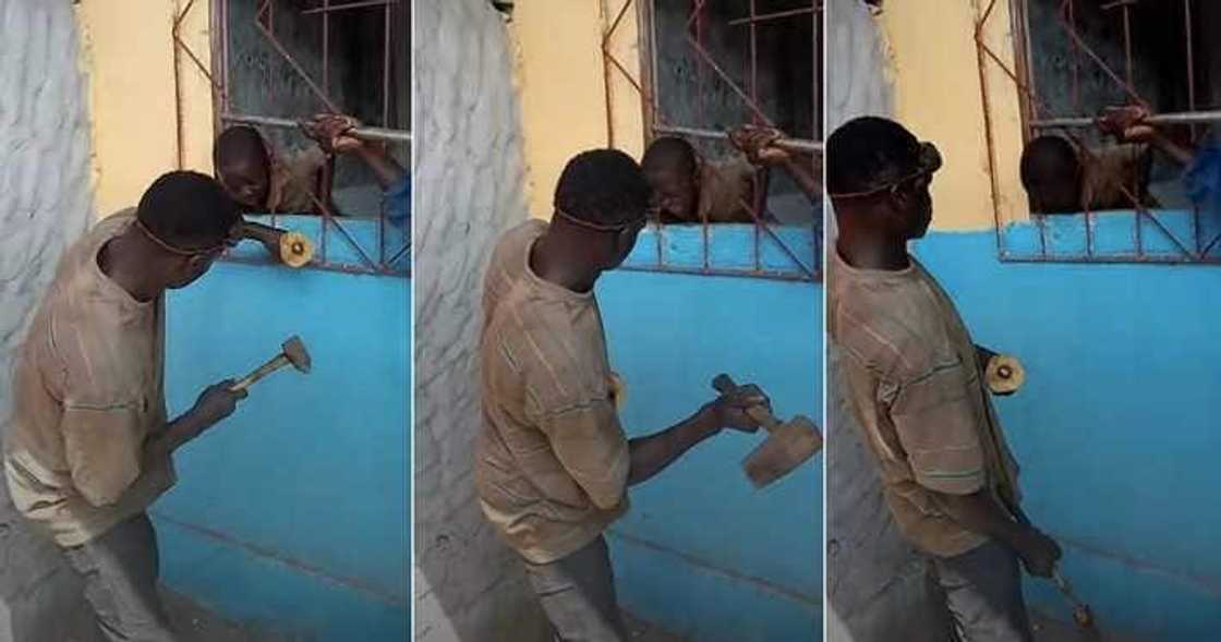 Little boy's head gets stuck in burglary proof