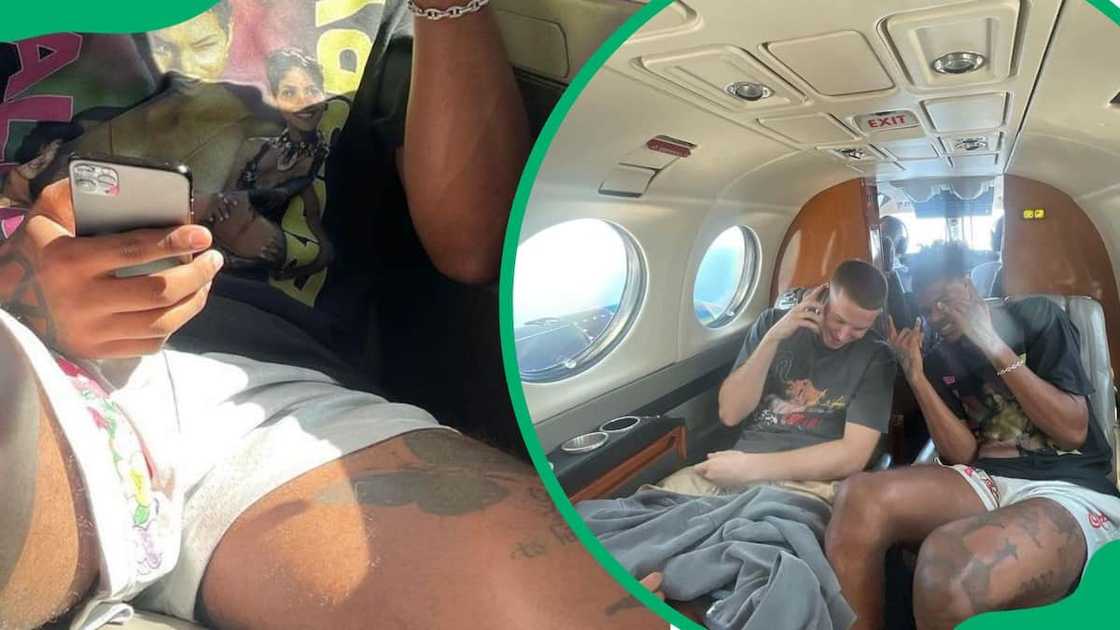 Jalen Green's thigh body art Jalen Green's thigh body art