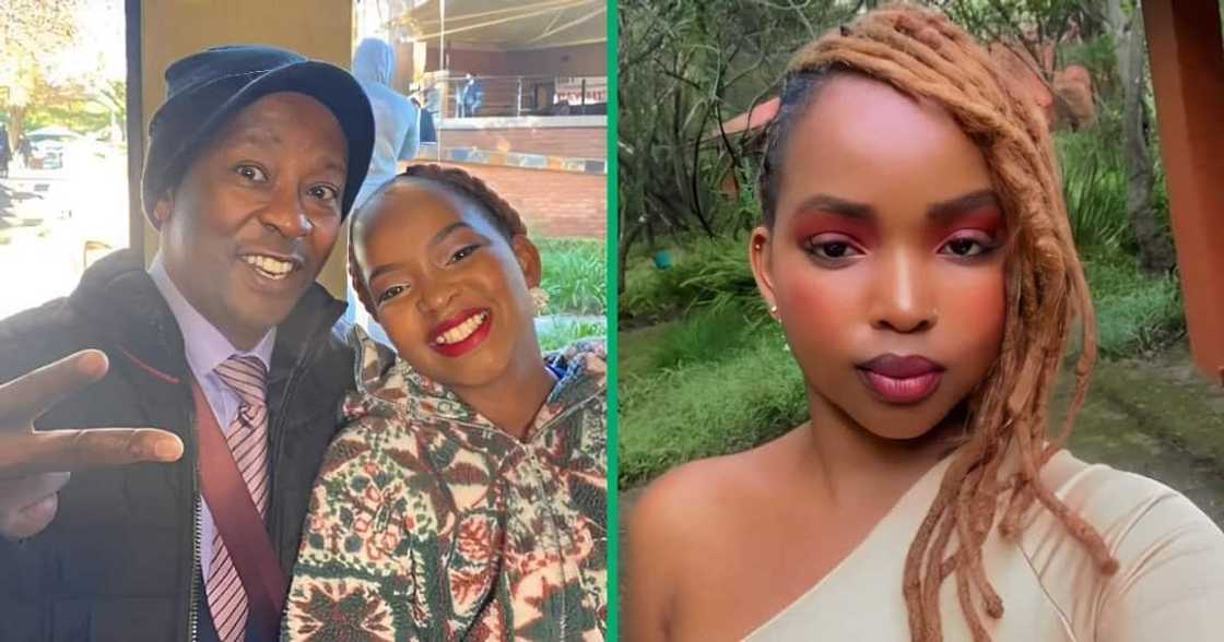A woman took to TikTok to showcase her hair but was hilariously interrupted by her father. A woman took to TikTok to showcase her hair but was hilariously interrupted by her father.