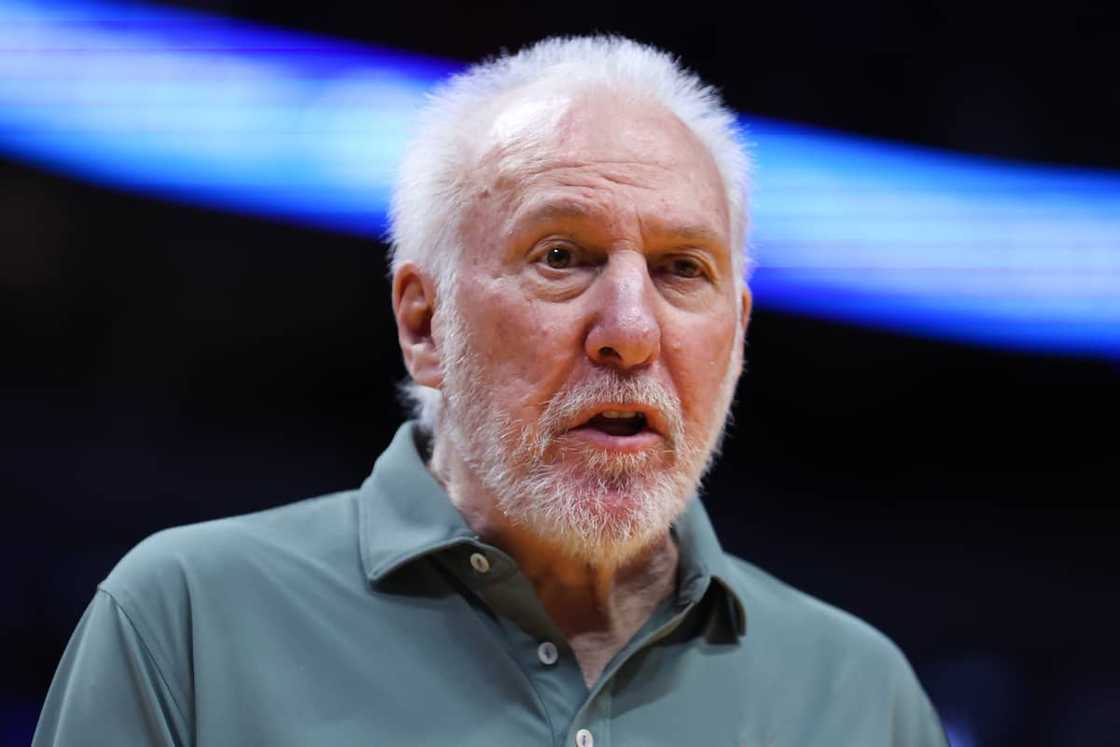 Gregg Popovich of the San Antonio Spurs reacts during the first quarter of the game against the Miami Heat Gregg Popovich of the San Antonio Spurs reacts during the first quarter of the game against the Miami Heat