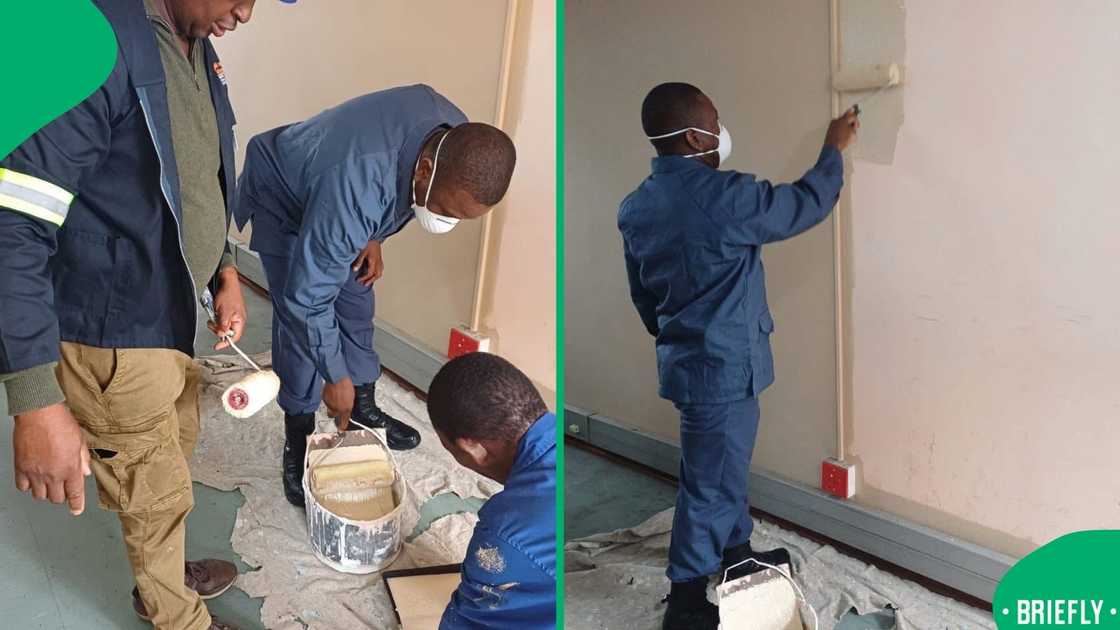 Lieutenant-General Nhlanhla Mkhwanazi, the police commissioner of KwaZulu-Natal, actively participated in Mandela Day by painting walls to improve local facilities for residents