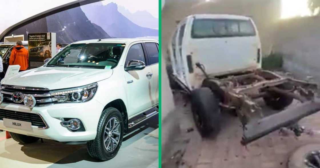 Criminals reportedly stripped a Hilux and it was found in Benoni three hours later Criminals reportedly stripped a Hilux and it was found in Benoni three hours later