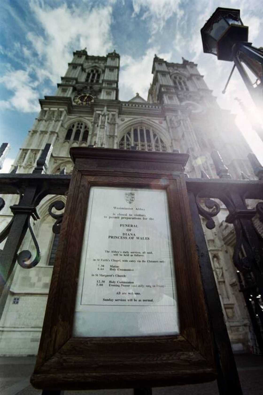 Diana's funeral was held at the abbey after her death in a Paris car crash in August 1997