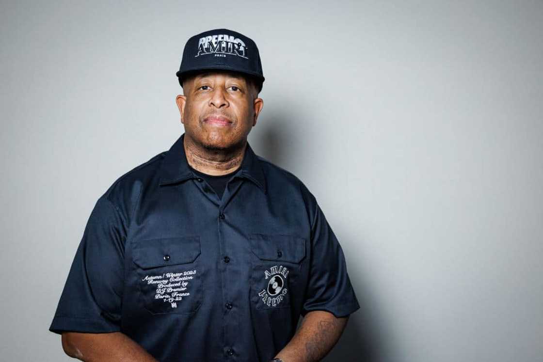 DJ Premier at the Amiri Menswear Fall-Winter 2023-2024 show