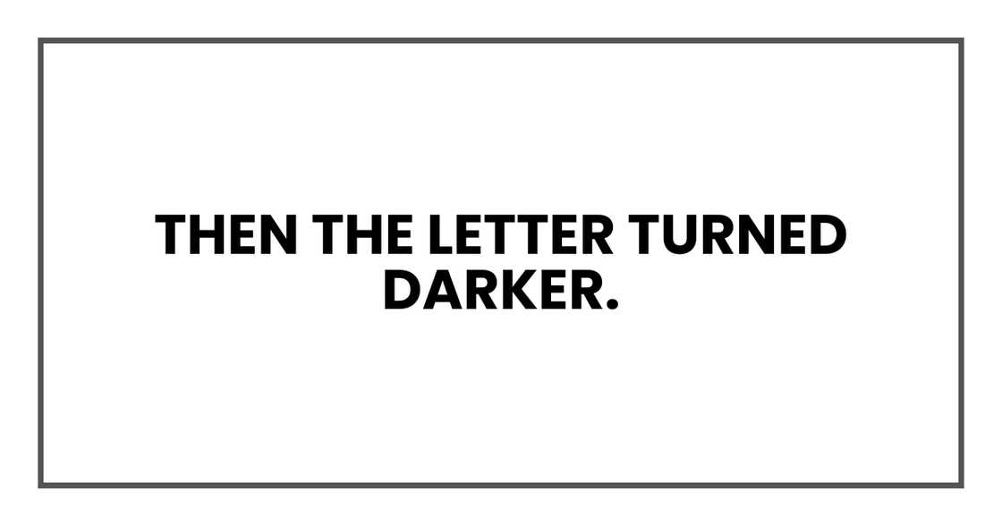 Evidence in the letter.