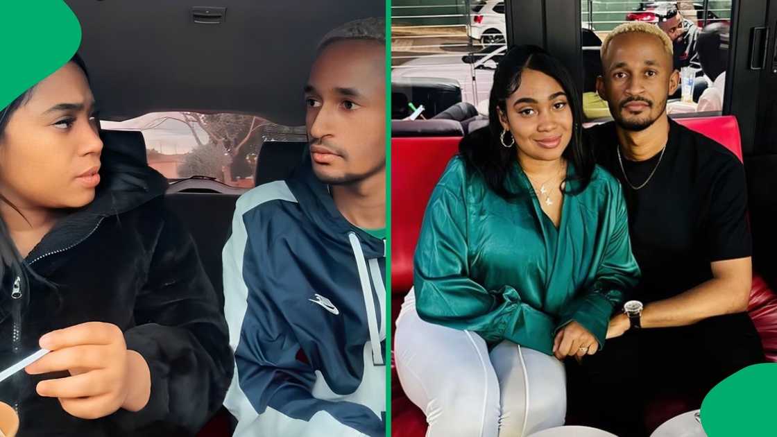 A woman repeated herself to prank her partner. A woman repeated herself to prank her partner.