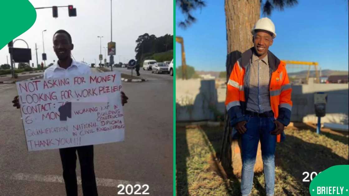 His story of going from roadside job seeker to successful civil engineer moved thousands after he shared it online