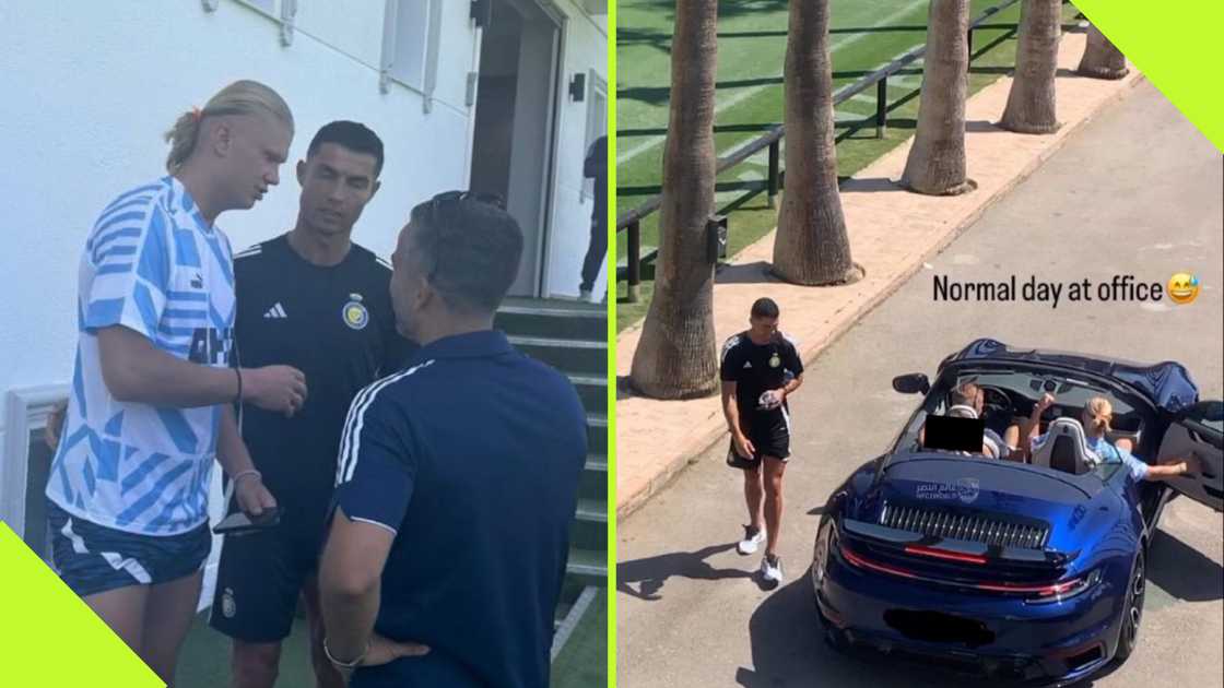 Erling Haaland shared a heartwarming moment with Cristiano Ronaldo in Spain.