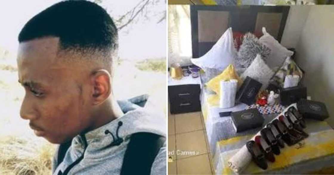 Facebook user Matiyela Malinga and his shoe collection Facebook user Matiyela Malinga and his shoe collection