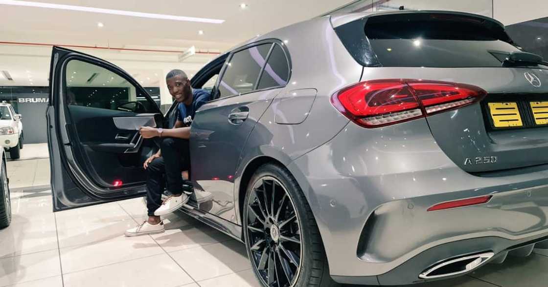 Soft Life: Young Mzansi Man Buys Himself Luxury Benz for His Birthday