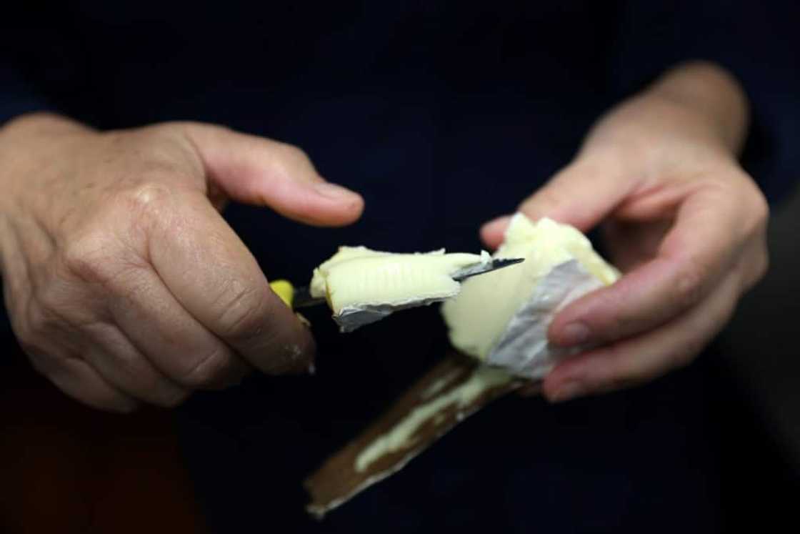 A sample of Tunworth cheese from the Hampshire Cheese Company near Basingstoke A sample of Tunworth cheese from the Hampshire Cheese Company near Basingstoke