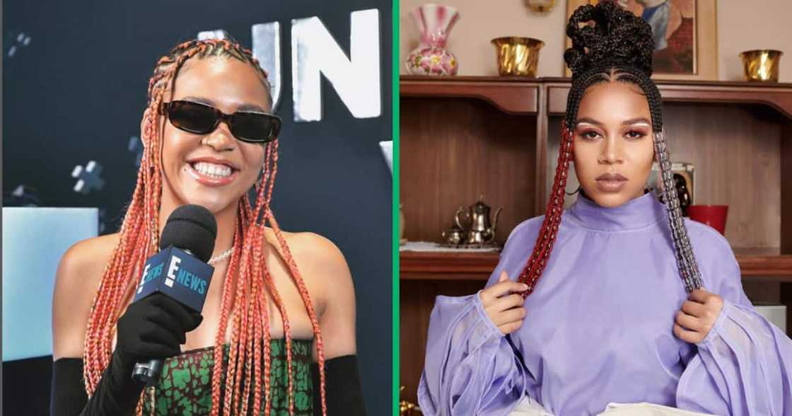 Musician Sho Madjozi shared her new detachable sparkling hairstyle Musician Sho Madjozi shared her new detachable sparkling hairstyle