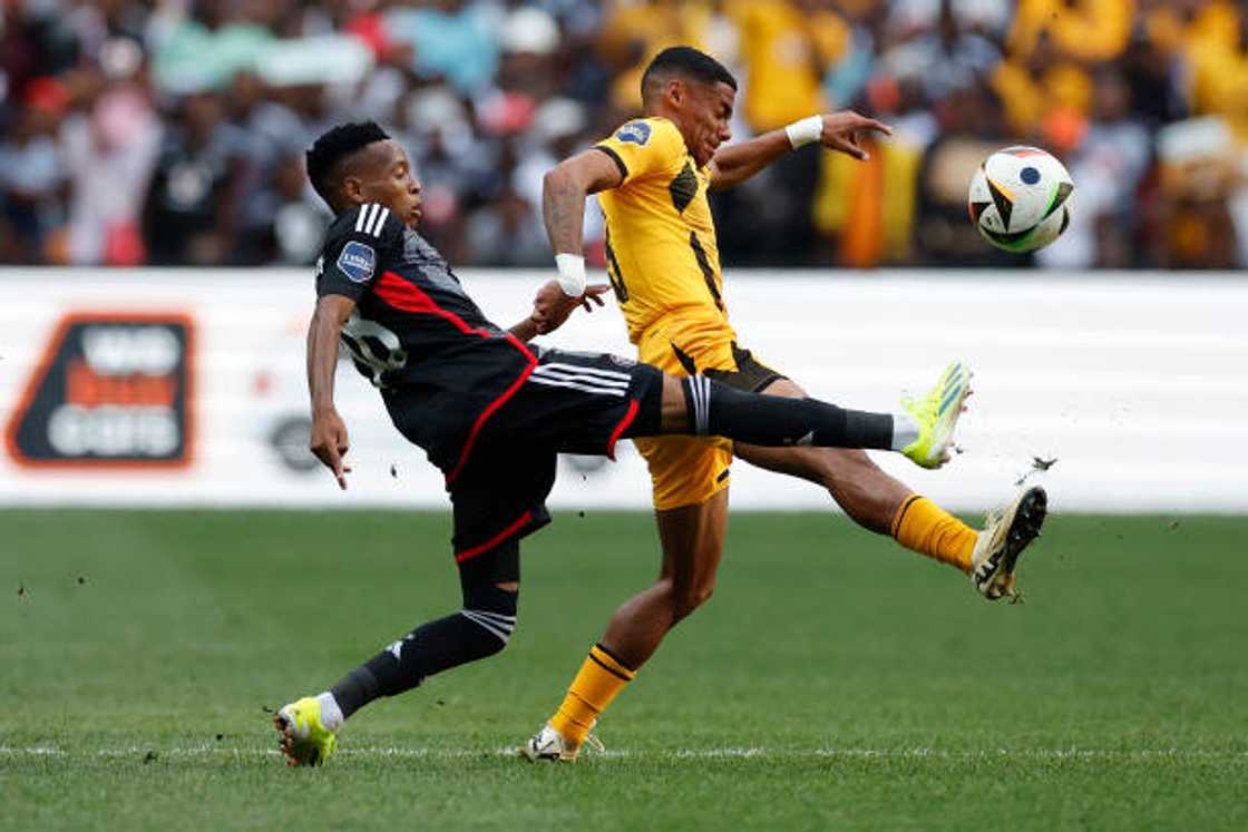 Relebohile Mofokeng (PSL) South African Premier Division football match between Orlando Pirates and Kaizer Chiefs at the FNB Stadium in Johannesburg on March 9, 2024