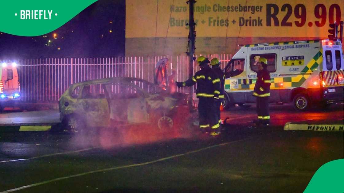 Firefighters were called out to the scene to extinguish the blaze Firefighters were called out to the scene to extinguish the blaze