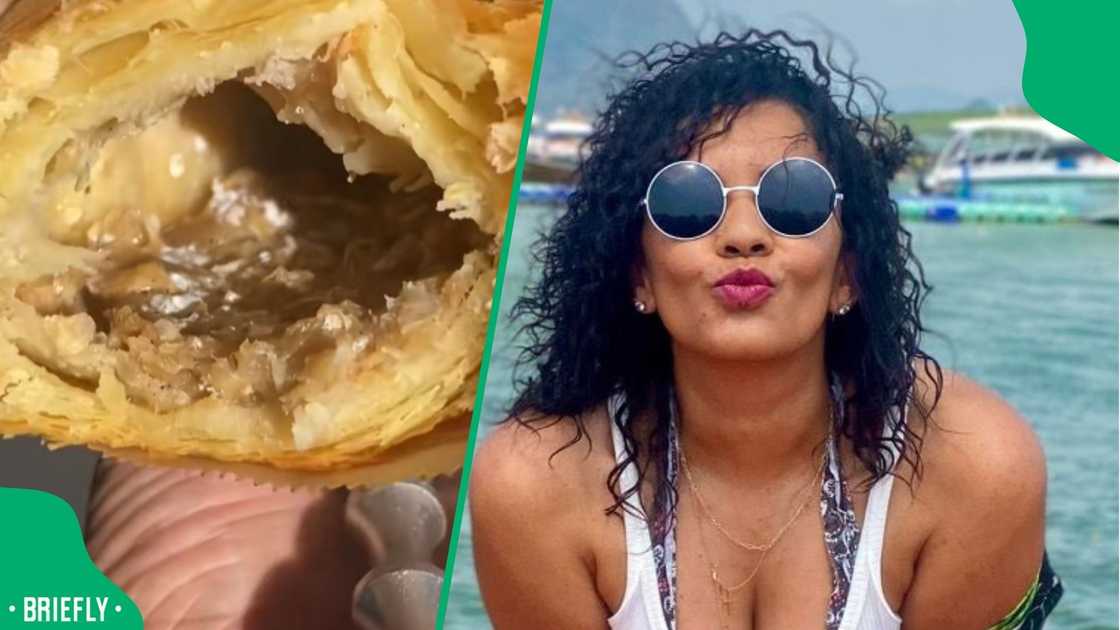 A woman had a scary experience with pies from a local food store. A woman had a scary experience with pies from a local food store.