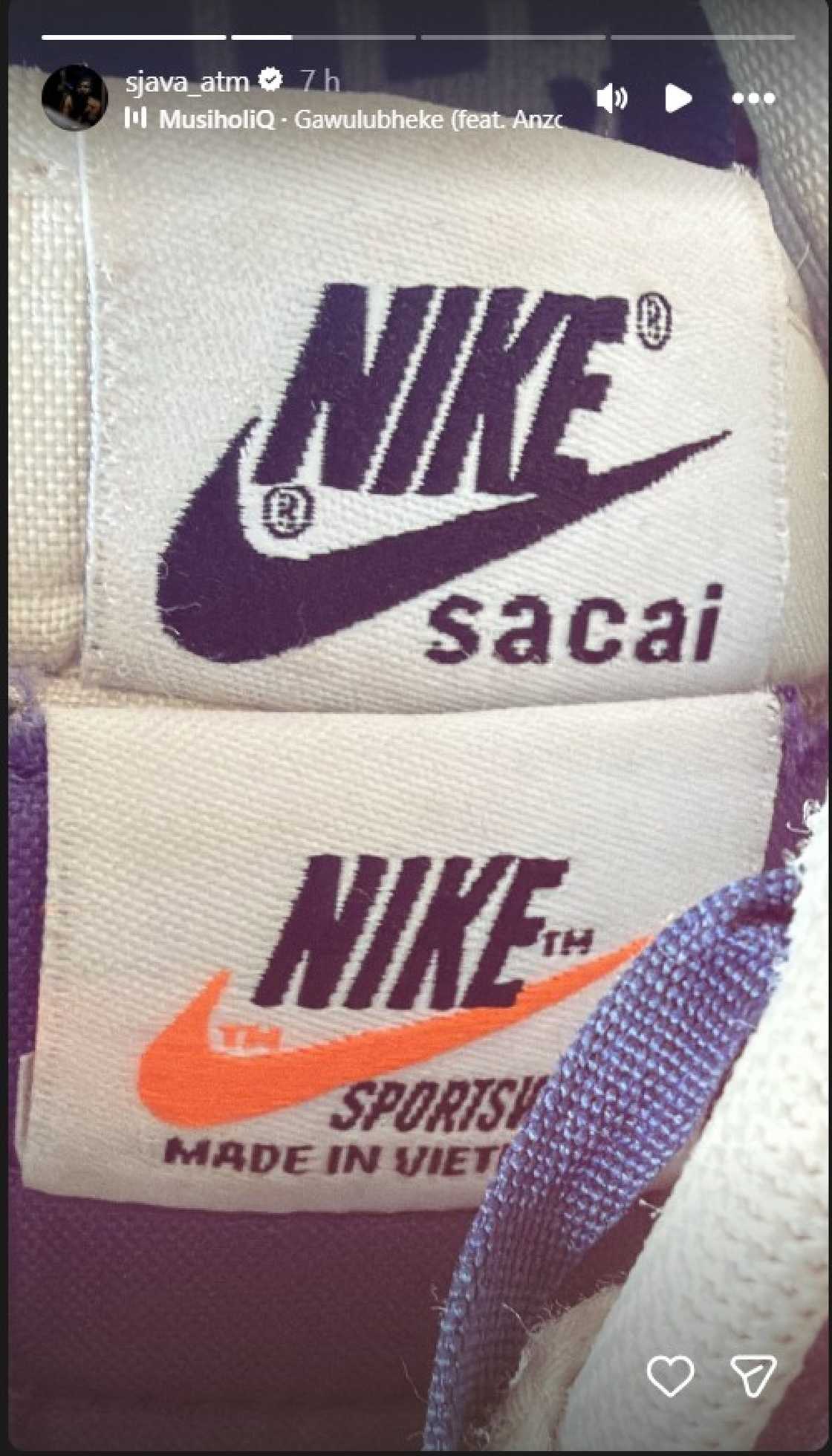 Sjava shows off sneaker collection