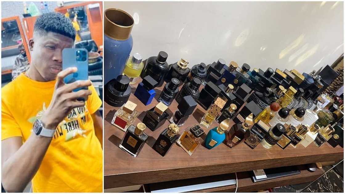 Man showcases his amazing collection of perfumes in viral photo, stirs massive reactions Man showcases his amazing collection of perfumes in viral photo, stirs massive reactions