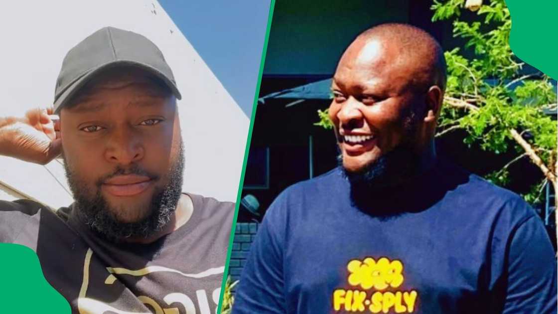 Man wears plastic to keep warm in winter Man wears plastic to keep warm in winter