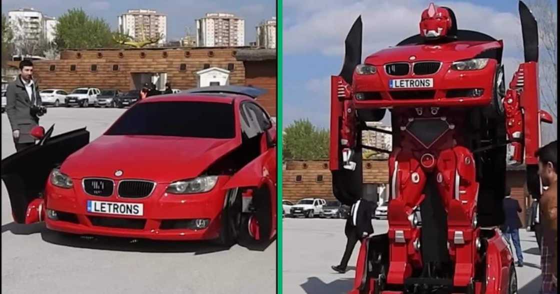 A BMW turns into a Transformer A BMW turns into a Transformer