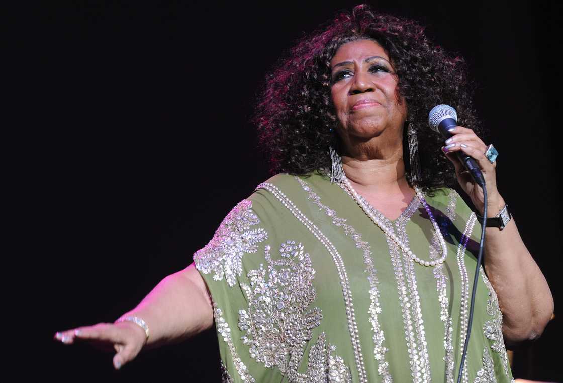 The Queen of Soul, Aretha Franklin, performs at The Fox Theatre in Atlanta, Georgia