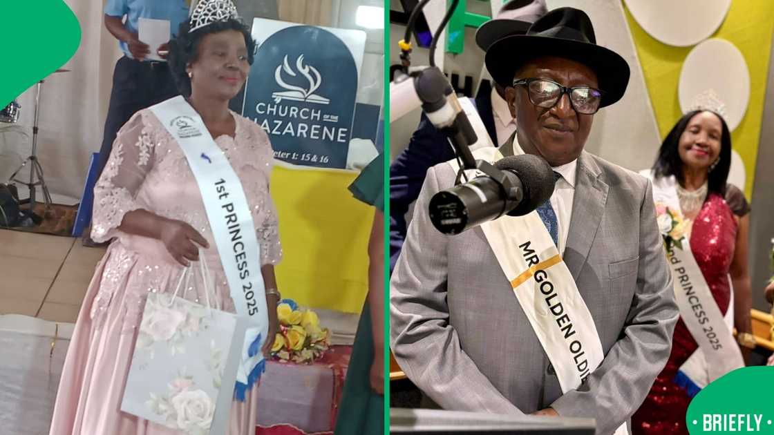 The image on the right showed the 72-year-old gogo wearing her 1st Princest sash The image on the right showed the 72-year-old gogo wearing her 1st Princest sash