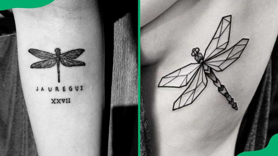 Dragonfly tattoo black ink Dragonfly tattoo black ink