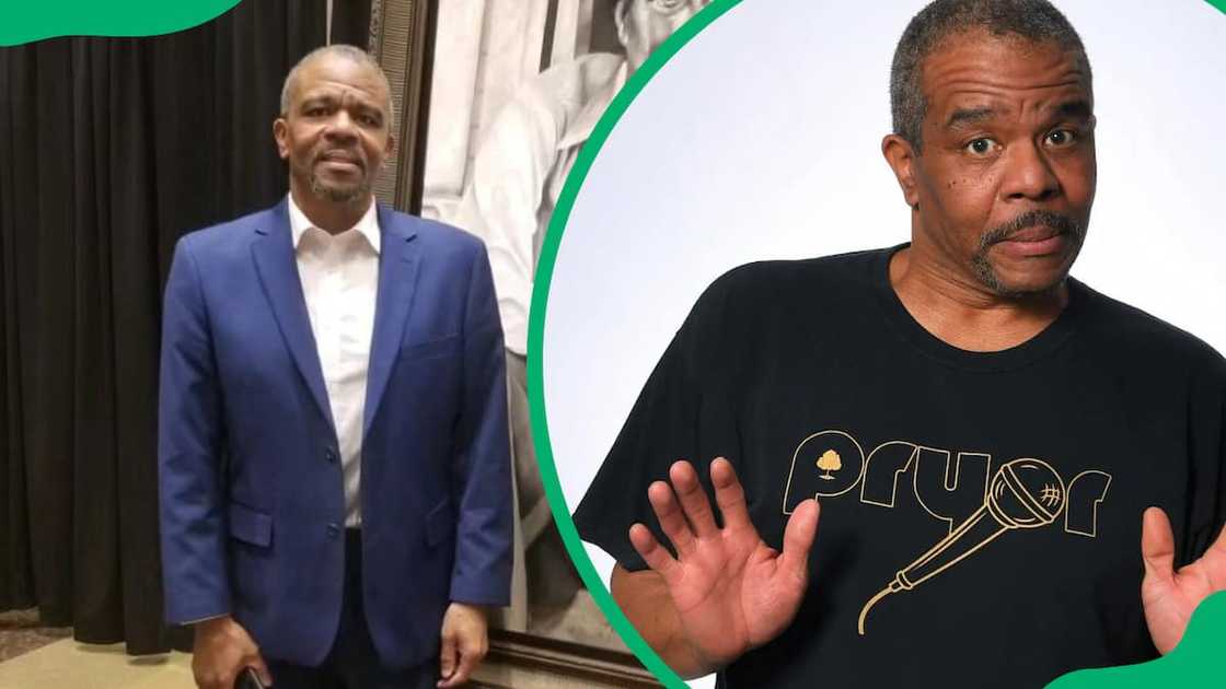 Richard Pryor Jr. at Peoria Riverfront Museum (L). The actor in a dark outfit (R) Richard Pryor Jr. at Peoria Riverfront Museum (L). The actor in a dark outfit (R)