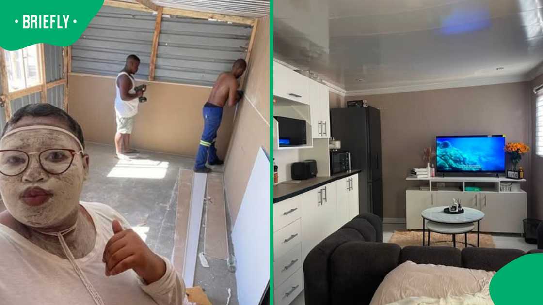 Eastern Cape woman shares impressive home makeover completed by first-time builder brother