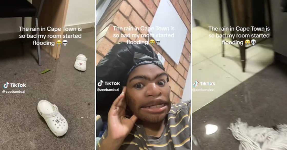 Cape Town floods turns woman's room into a pond Cape Town floods turns woman's room into a pond