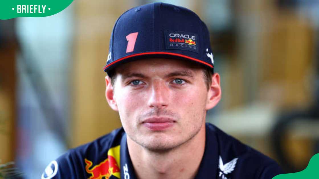 Max Verstappen talking to the media Max Verstappen talking to the media