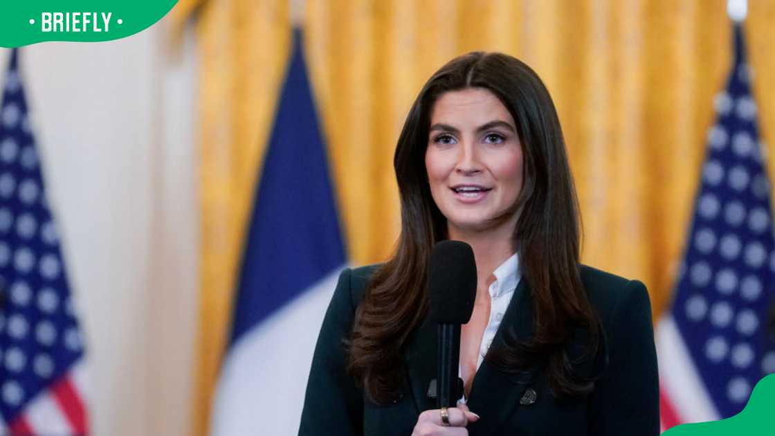 Kaitlan Collins at the White House's East Room in 2025