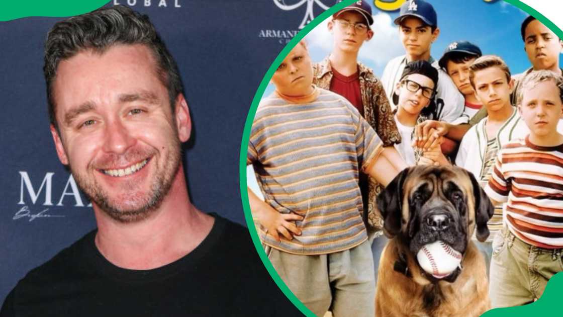 Victor DiMattia at the Generations Hall in 2025 (L). The Sandlot cast members (R) Victor DiMattia at the Generations Hall in 2025 (L). The Sandlot cast members (R)