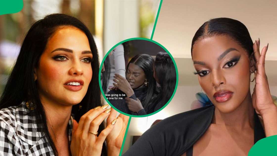 Natasha Joubert comforted Vanessa on 'Crown Chasers'. Natasha Joubert comforted Vanessa on 'Crown Chasers'.