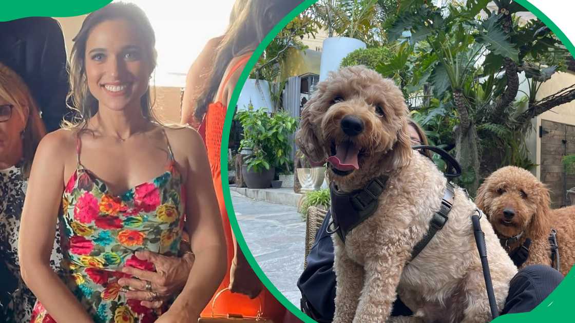 Literary manager Molly Hurwitz (L). Her dog, Alfred (R)