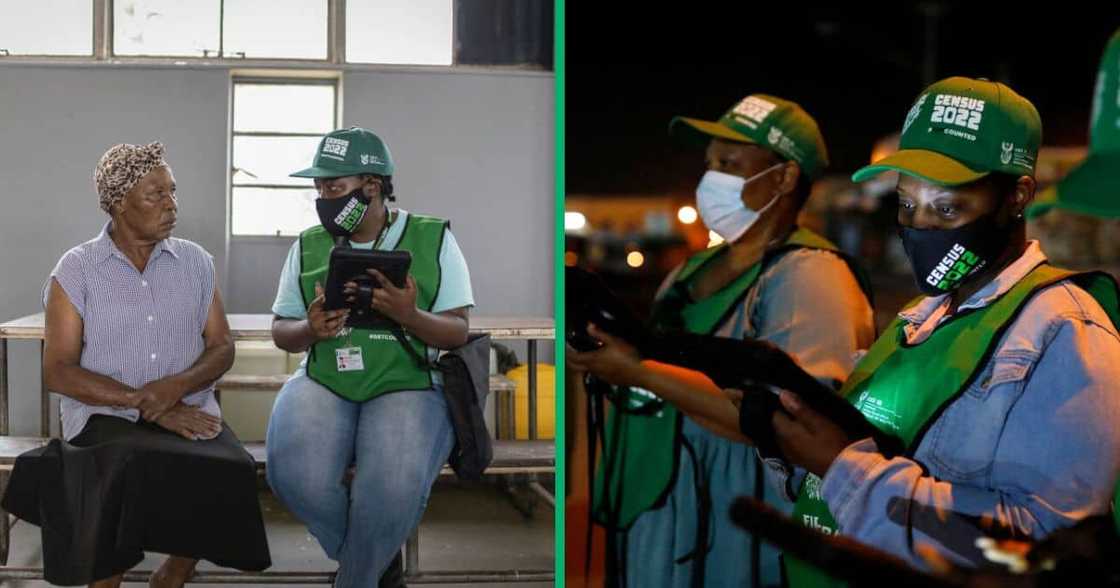 StatsSA workers interacting with the population of South Africa, which increased StatsSA workers interacting with the population of South Africa, which increased