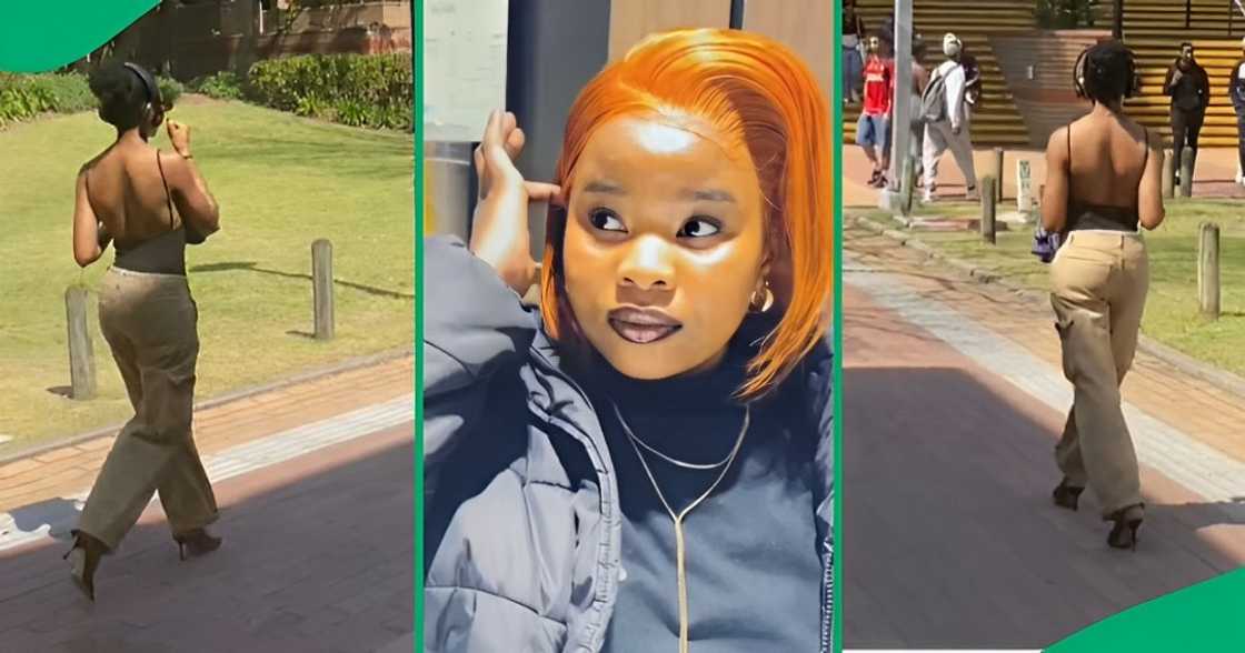 Student rocks heels on campus Student rocks heels on campus