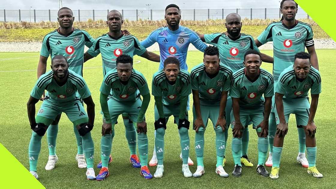 Orlando Pirates played out a goalless draw against Disciples FC in the first leg of the qualifying round of the CAF Champions League. Photo: @GOALcomSA. Orlando Pirates played out a goalless draw against Disciples FC in the first leg of the qualifying round of the CAF Champions League. Photo: @GOALcomSA.