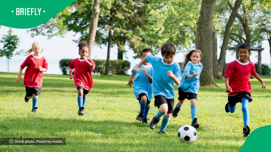 Kids and adults alike love playing soccer in their spare time.