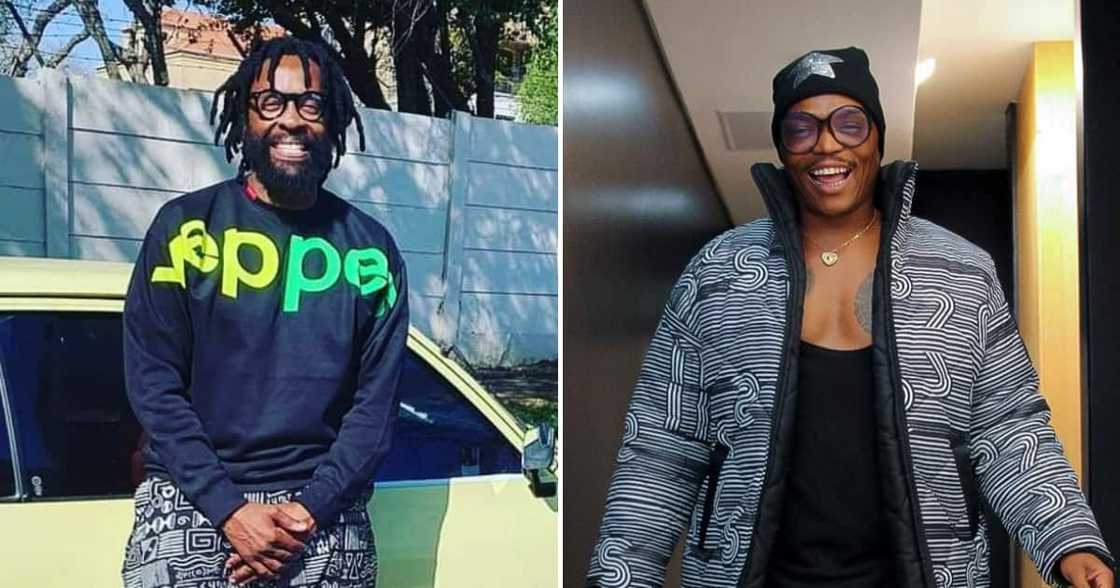 DJ Sbu gave Somizi Mhlongo his flowers in a recent YouTube video. DJ Sbu gave Somizi Mhlongo his flowers in a recent YouTube video.