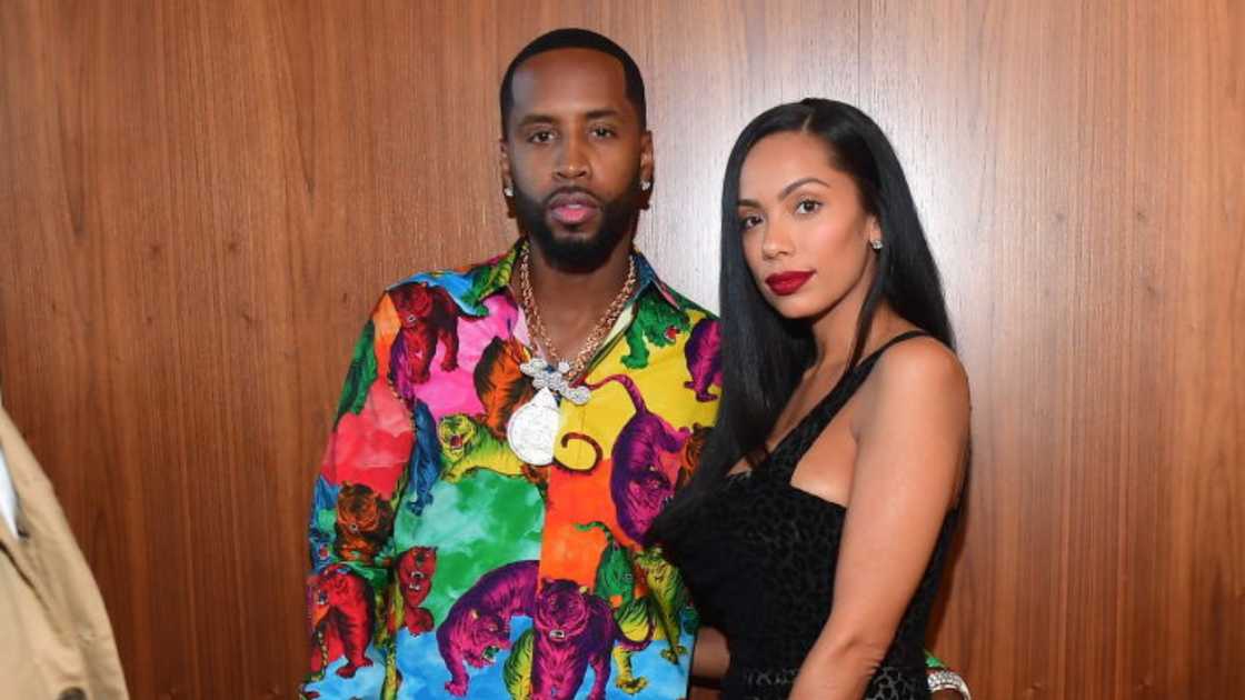 Safaree Samuels and Erica Mena in Sandy Springs, Georgia.