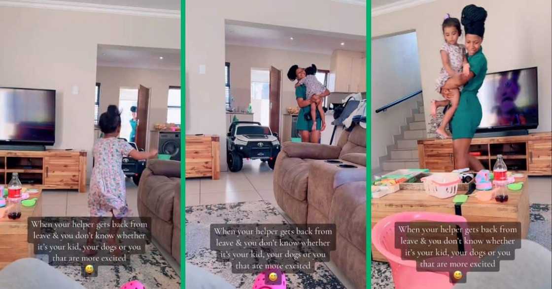 domestic helper hugged by little girl domestic helper hugged by little girl