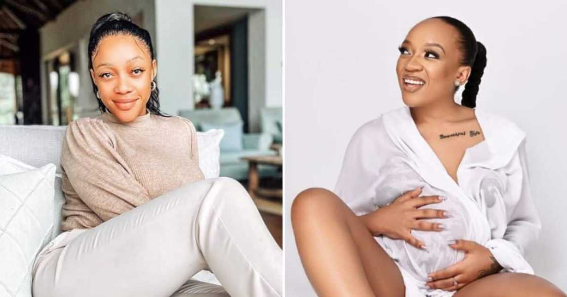 Thando Thabethe's pregnant lookalike sparks reactions Thando Thabethe's pregnant lookalike sparks reactions