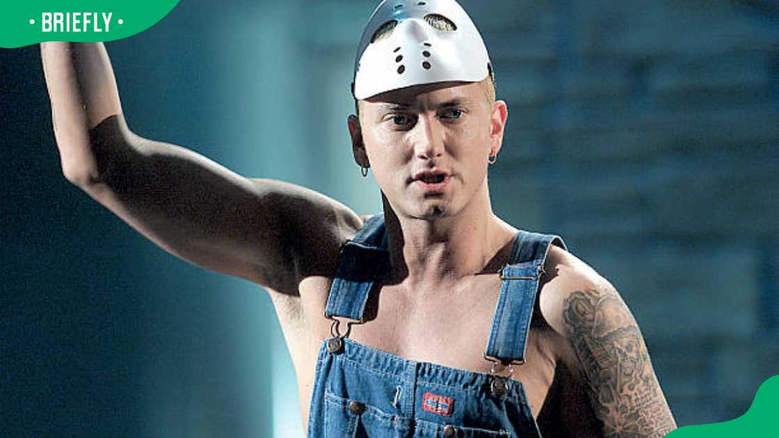 Eminem performing at London Arena Eminem performing at London Arena