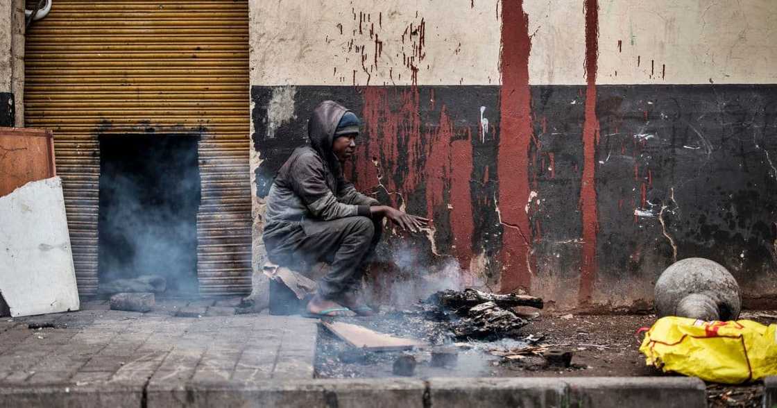 Homeless man in Gauteng