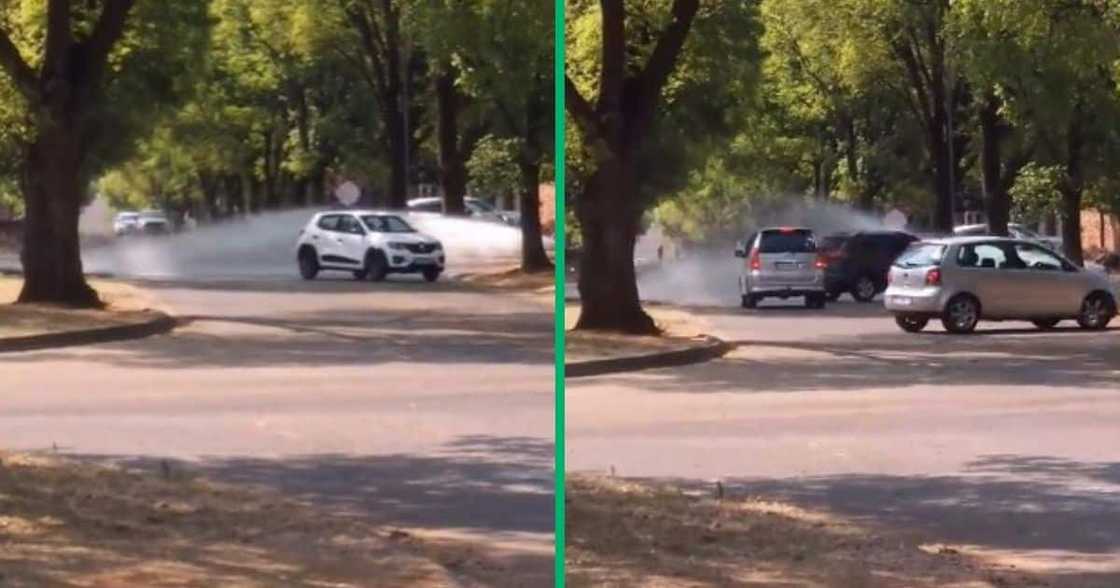 TikTok shows a free car wash in the road