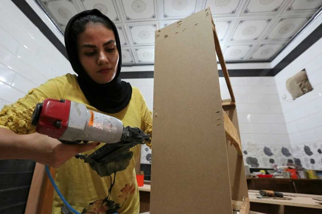 Nour Janabi has been making furniture for several years, and launched her business, Nour Carpentry, a few months ago