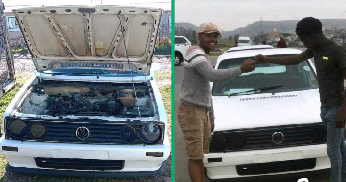 Young man shares car revamp.