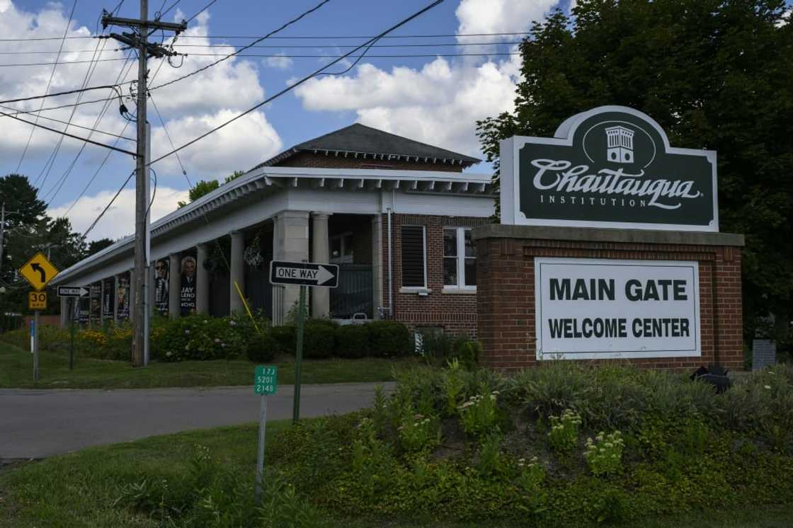 A view of the normally tranquil Chautauqua Institution in western New York state, where British author Salman Rushdie was attacked